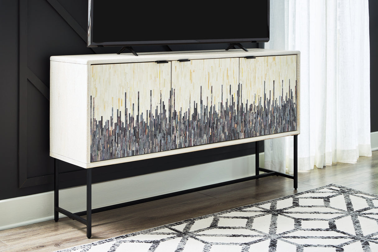 Freyton White/Gray Accent Cabinet from Ashley - Luna Furniture