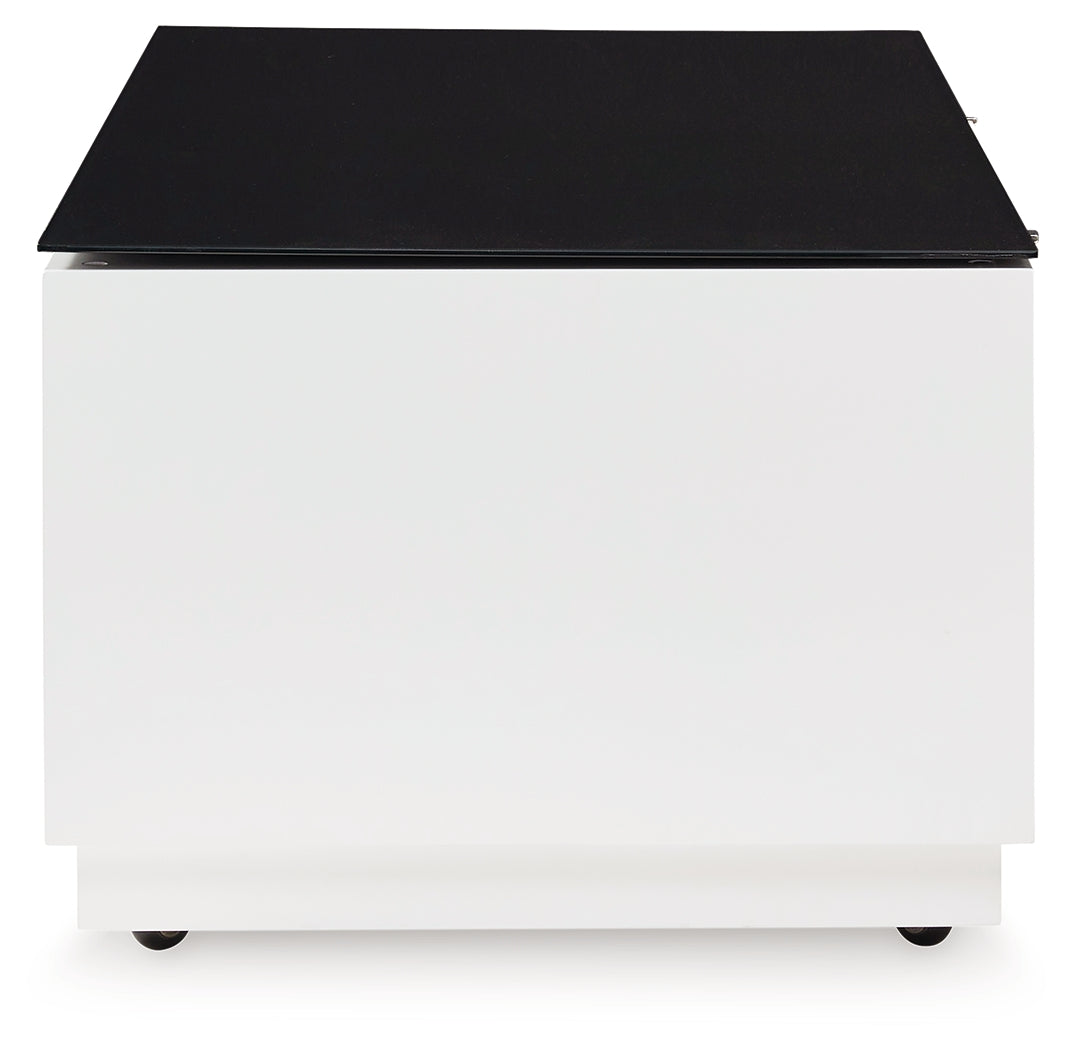 Gardoni White/Black Coffee Table - T756-1 - Luna Furniture