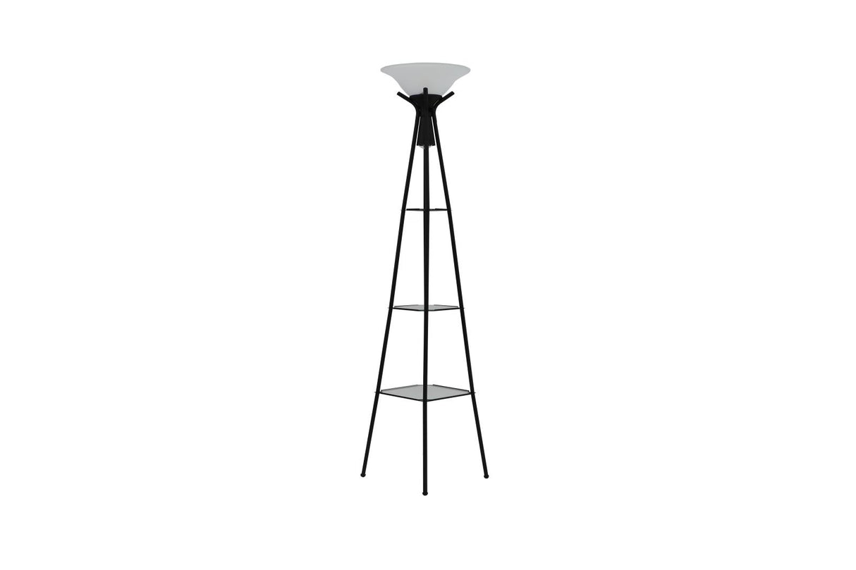 Gianni Charcoal Black Versatile Shelf Tower Floor Lamp from Coaster - Luna Furniture
