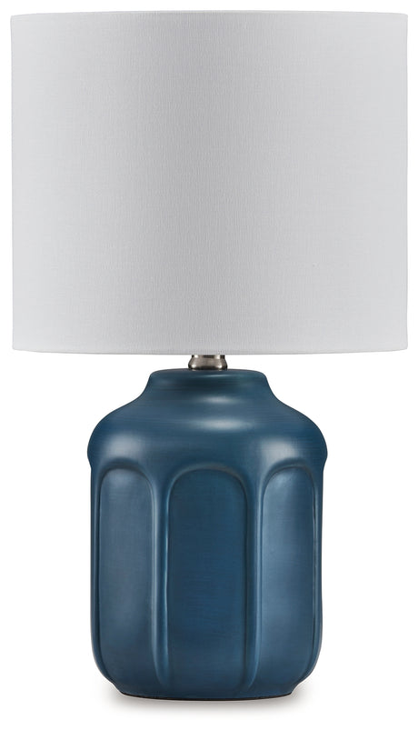 Gierburg Teal Table Lamp - L180214 - Luna Furniture