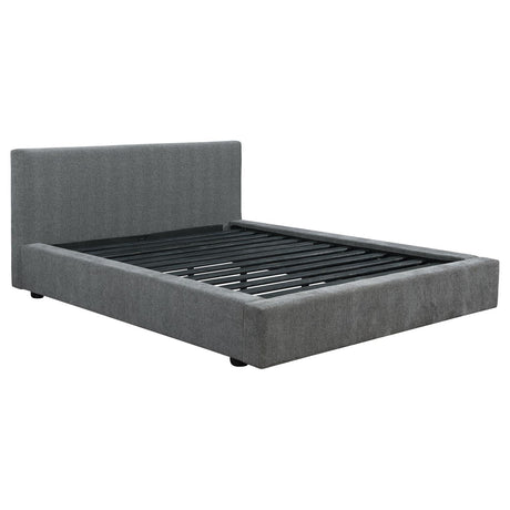 Gregory Upholstered Platform Bed Graphite - 316020KW - Luna Furniture