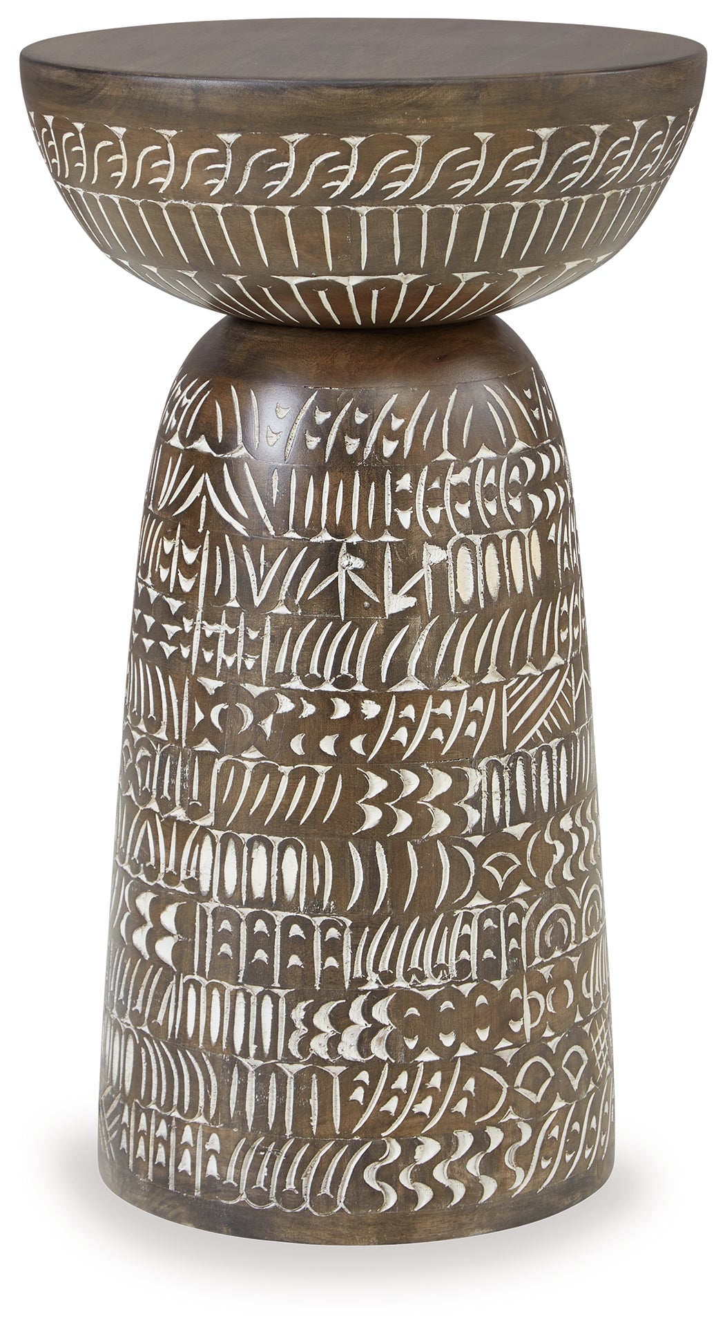 Hadcher Cream/Brown Accent Table from Ashley - Luna Furniture