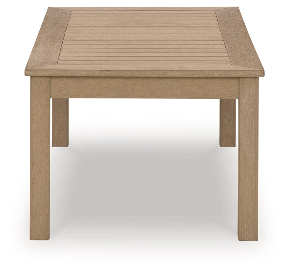 Hallow Creek Driftwood Outdoor Coffee Table from Ashley - Luna Furniture