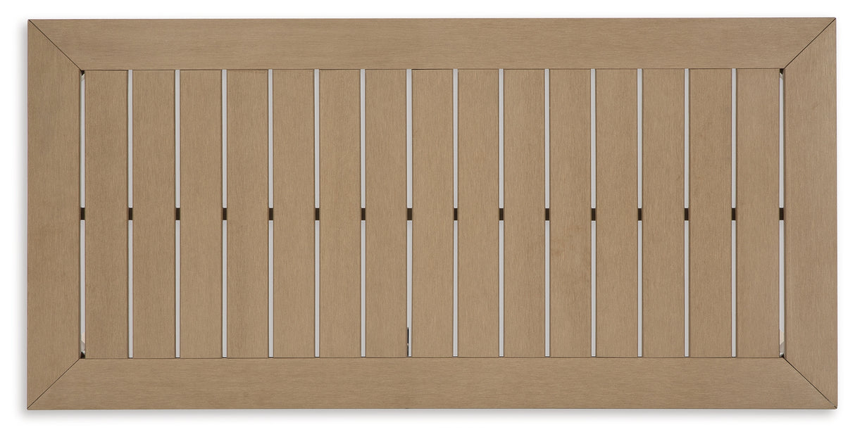 Hallow Creek Driftwood Outdoor Coffee Table from Ashley - Luna Furniture