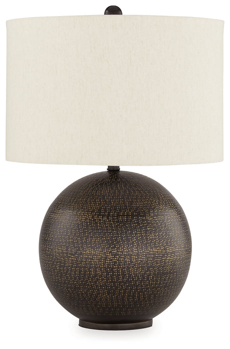 Hambell Black/Gold Finish Table Lamp - L207434 - Luna Furniture