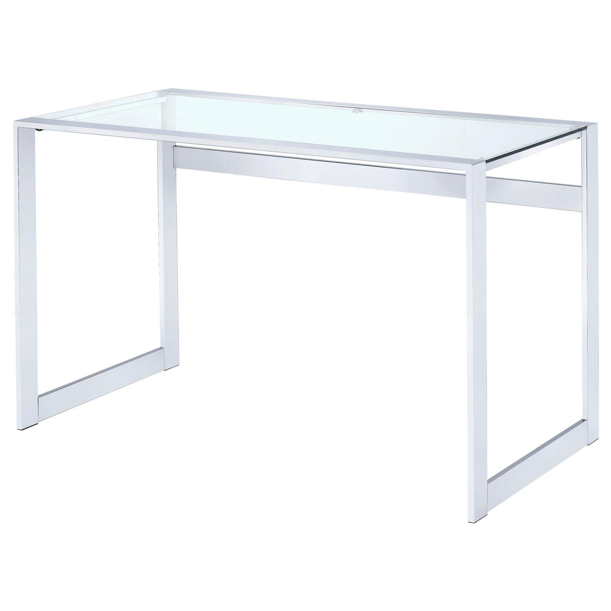 Hartford Chrome Glass Top Writing Desk from Coaster - Luna Furniture