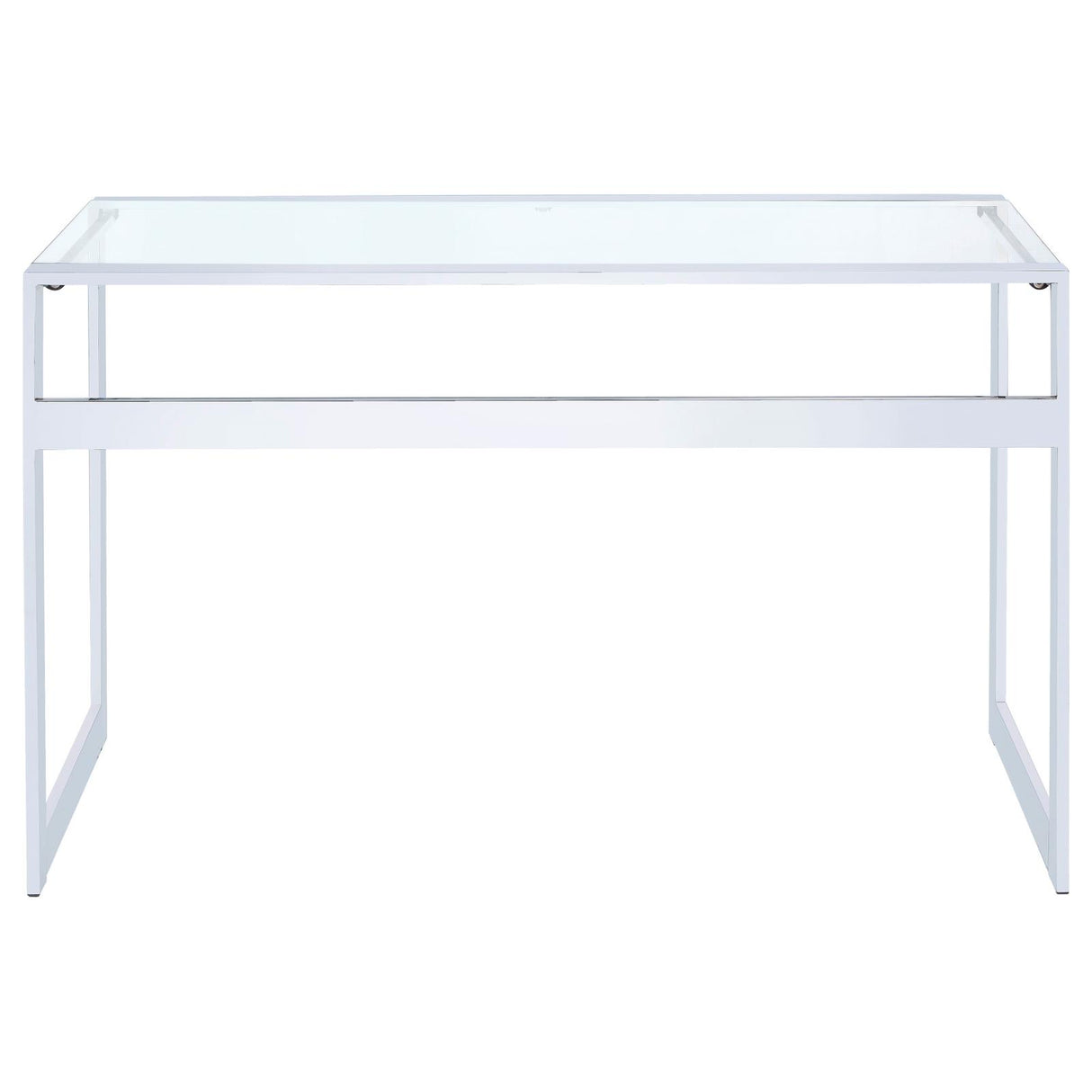 Hartford Chrome Glass Top Writing Desk from Coaster - Luna Furniture