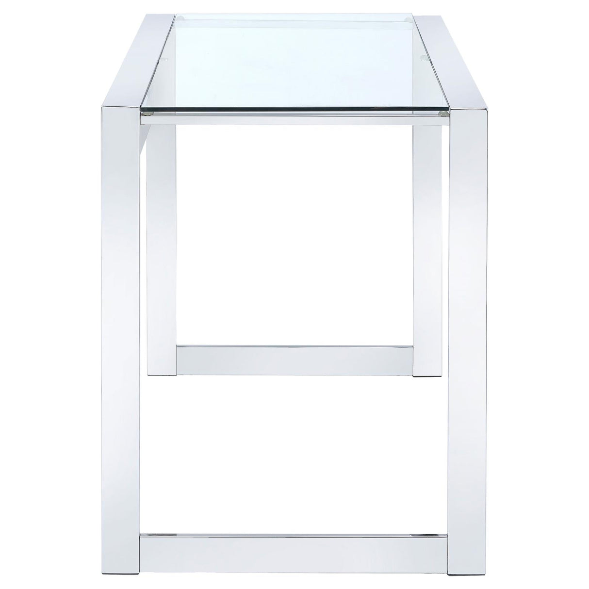 Hartford Chrome Glass Top Writing Desk from Coaster - Luna Furniture