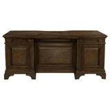 Hartshill Executive Desk with File Cabinets Burnished Oak - 881281 - Luna Furniture