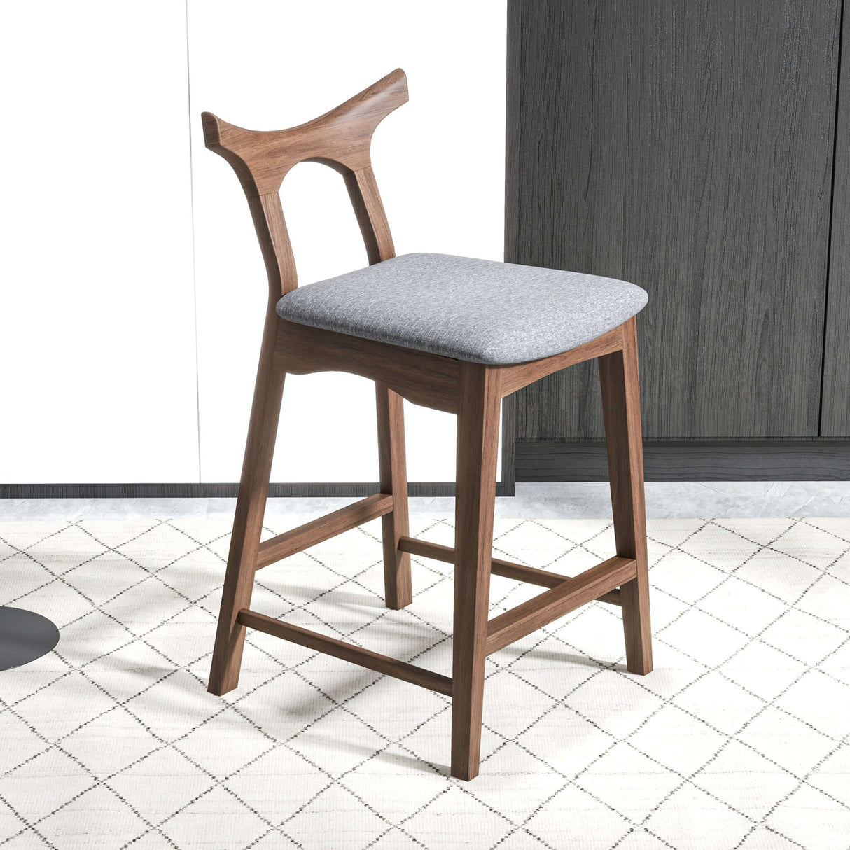 Hester Black Solid Wood Counter Height Chair from Midinmod - Luna Furniture