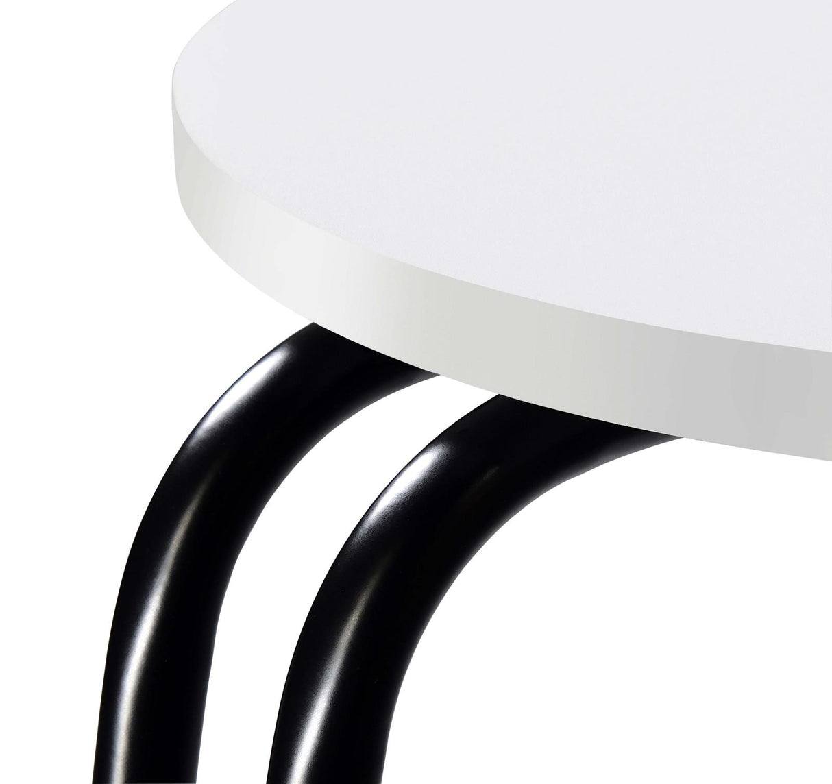 Hilly White and Black 3-Tier Round Side Table from Coaster - Luna Furniture