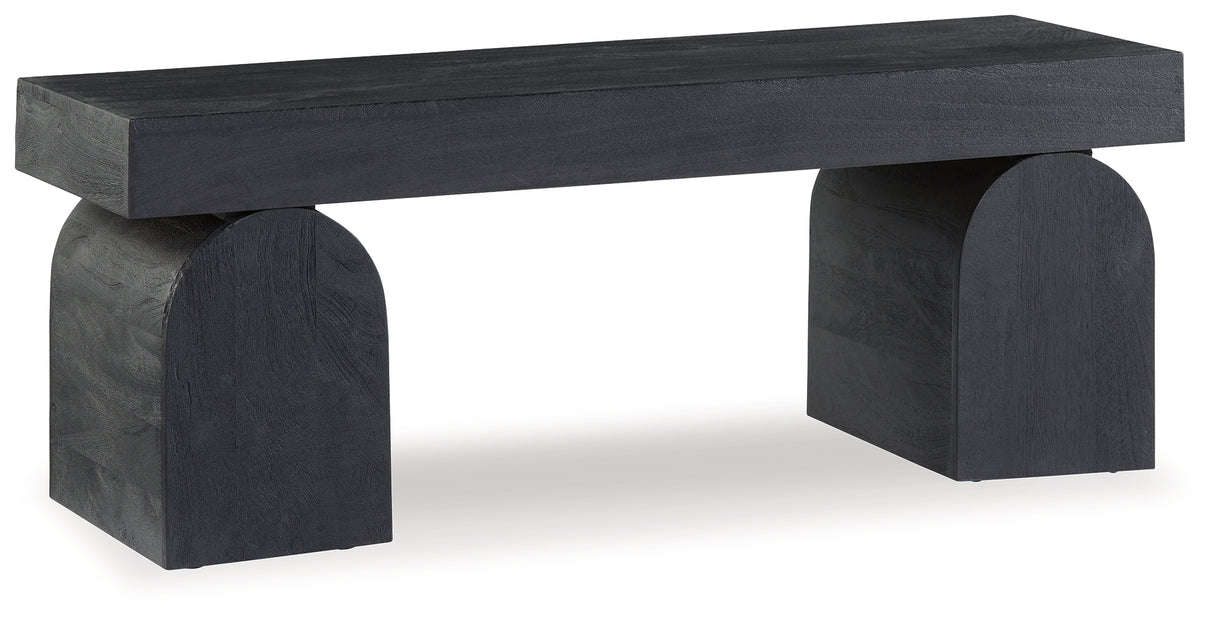 Holgrove Black Accent Bench from Ashley - Luna Furniture