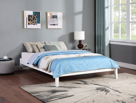 Hounslow Platform California King Bed White - 306128KW - Luna Furniture