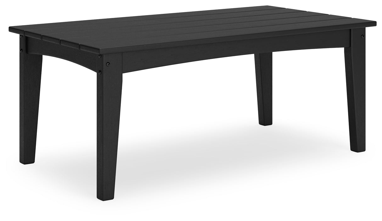Hyland wave Black Outdoor Coffee Table from Ashley - Luna Furniture