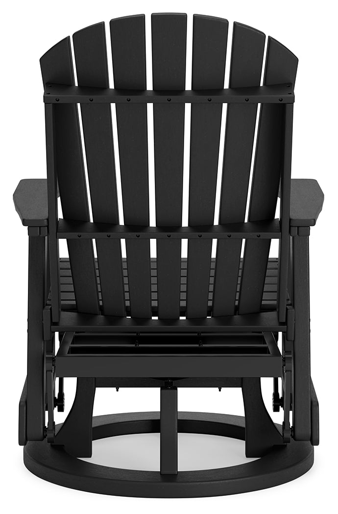 Hyland wave Black Outdoor Swivel Glider Chair - P108-820 - Luna Furniture