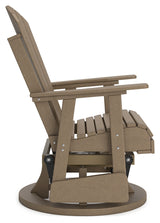 Hyland wave Driftwood Outdoor Swivel Glider Chair - P114-820 - Luna Furniture