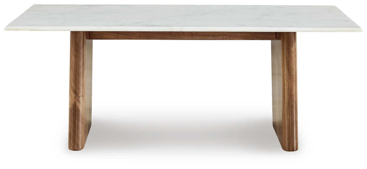 Isanti Light Brown/White Coffee Table from Ashley - Luna Furniture