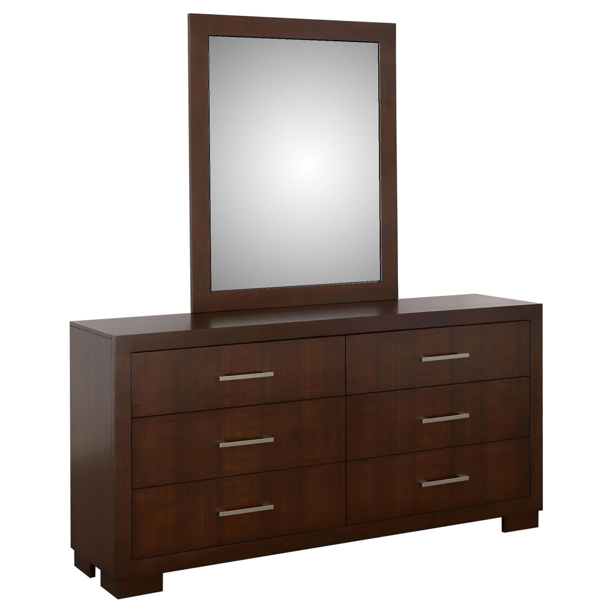 Jessica Cappuccino 6-Drawer Dresser with Mirror from Coaster - Luna Furniture