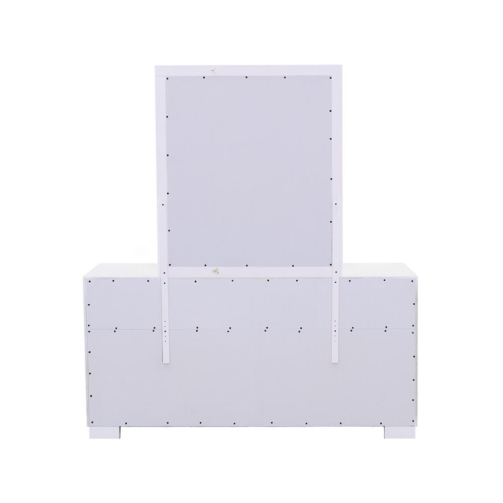 Jessica White Rectangular Mirror (Mirror Only) from Coaster - Luna Furniture