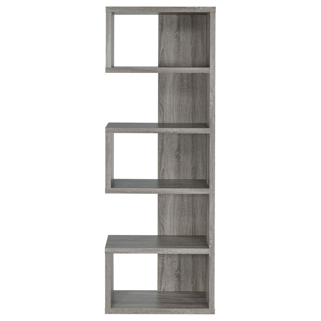 Joey Weathered Gray 5-Tier Bookcase from Coaster - Luna Furniture