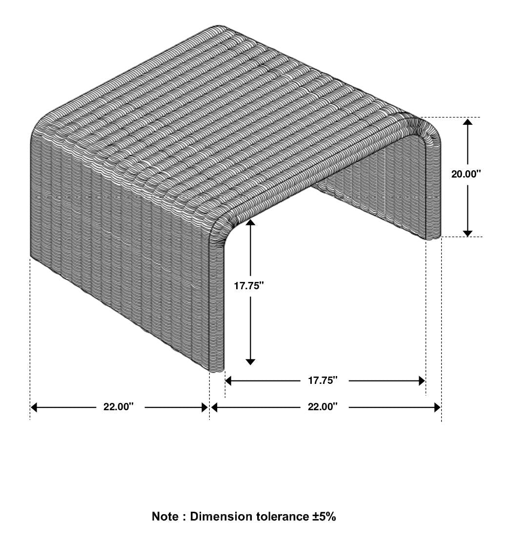 Juanita Natural Square Rattan End Table from Coaster - Luna Furniture