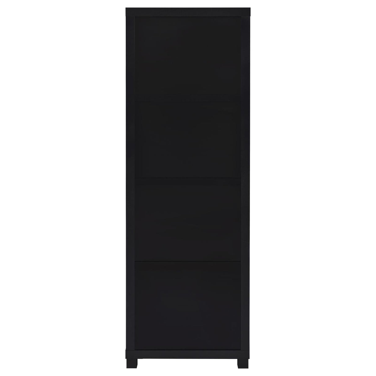 Jupiter Black 3-Shelf Media Tower Bookcase with Storage Cabinet from Coaster - Luna Furniture