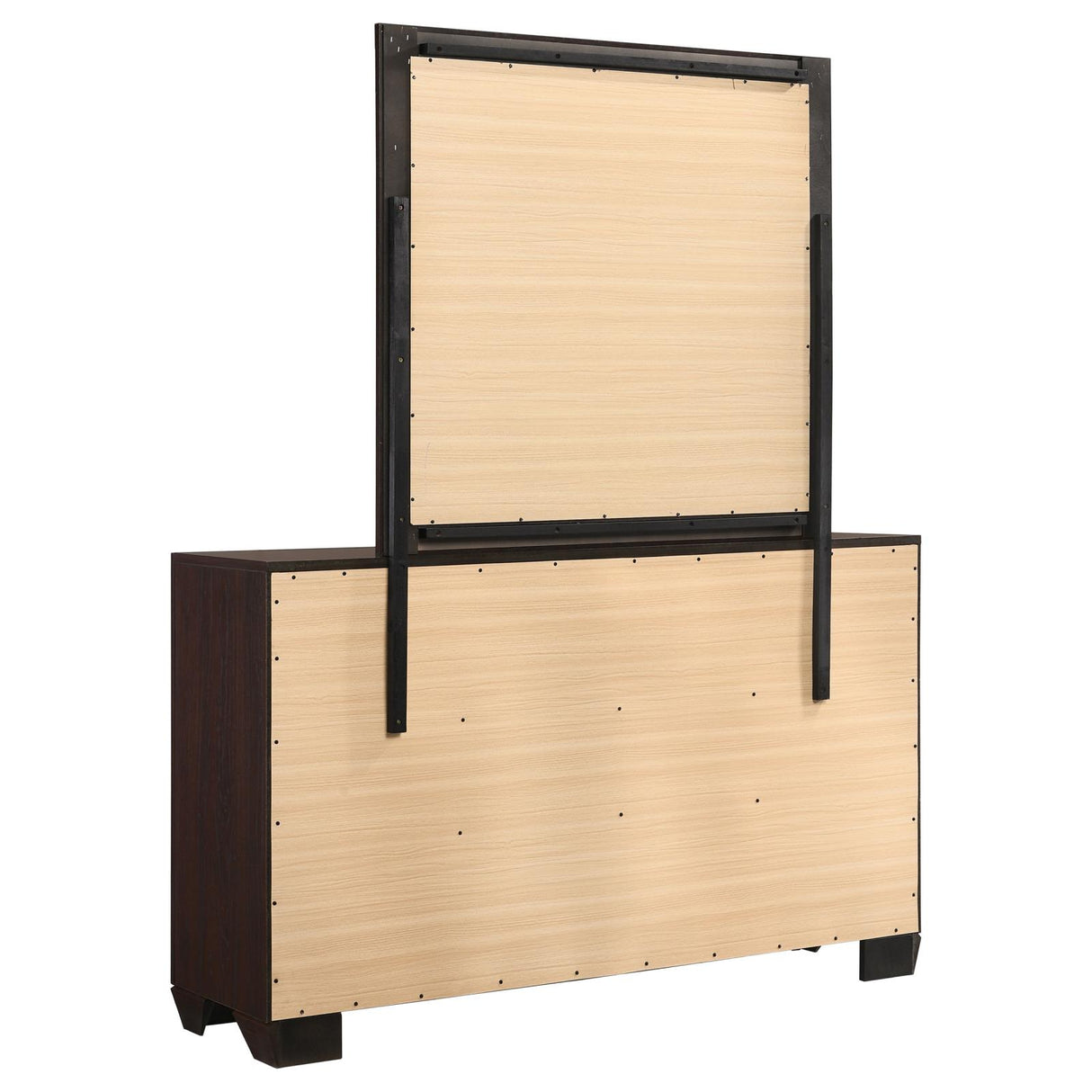 Kauffman Dark Cocoa 6-Drawer Dresser with Mirror from Coaster - Luna Furniture