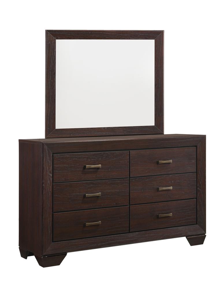 Kauffman Dark Cocoa Rectangular Mirror (Mirror Only) from Coaster - Luna Furniture