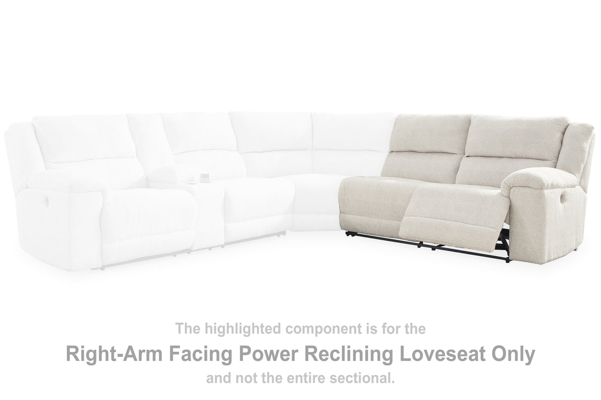 Keensburg Linen Right-Arm Facing Power Reclining Loveseat from Ashley - Luna Furniture