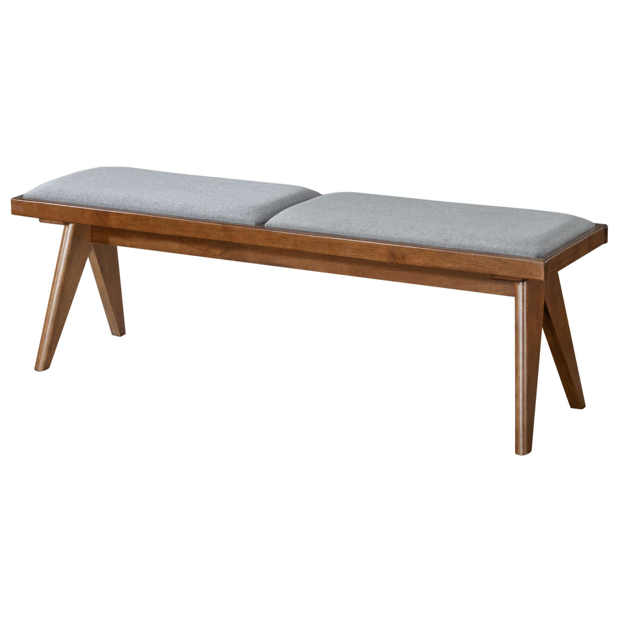 Keira Grey Fabric Bench from Midinmod - Luna Furniture