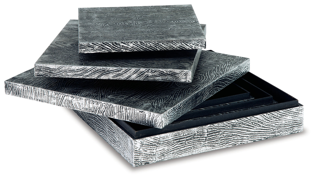 Keldy Antique Pewter Finish Box from Ashley - Luna Furniture