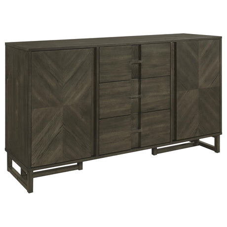 Kelly 3-drawer Storage Dining Sideboard Server Dark Grey - 107965 - Luna Furniture