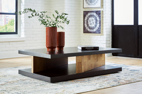 Kocomore Brown/Natural Coffee Table - T847-1 - Luna Furniture