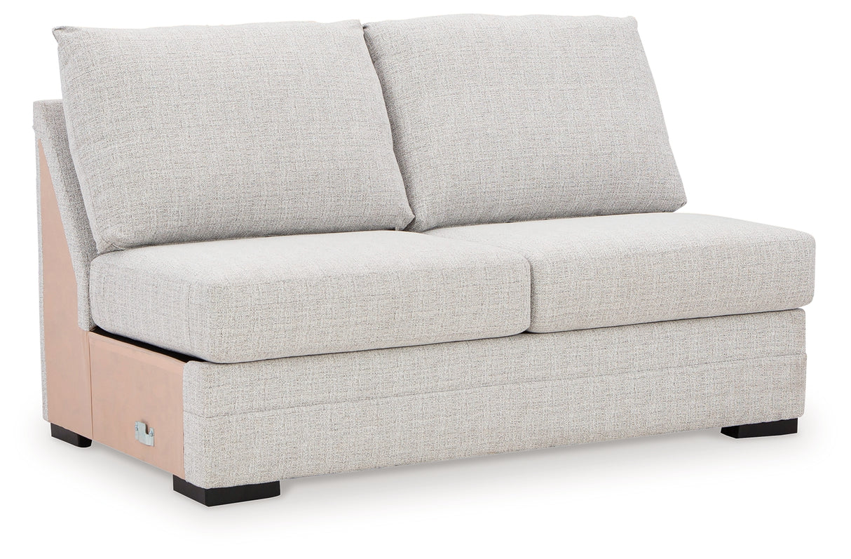 Koralynn Stone Armless Loveseat from Ashley - Luna Furniture