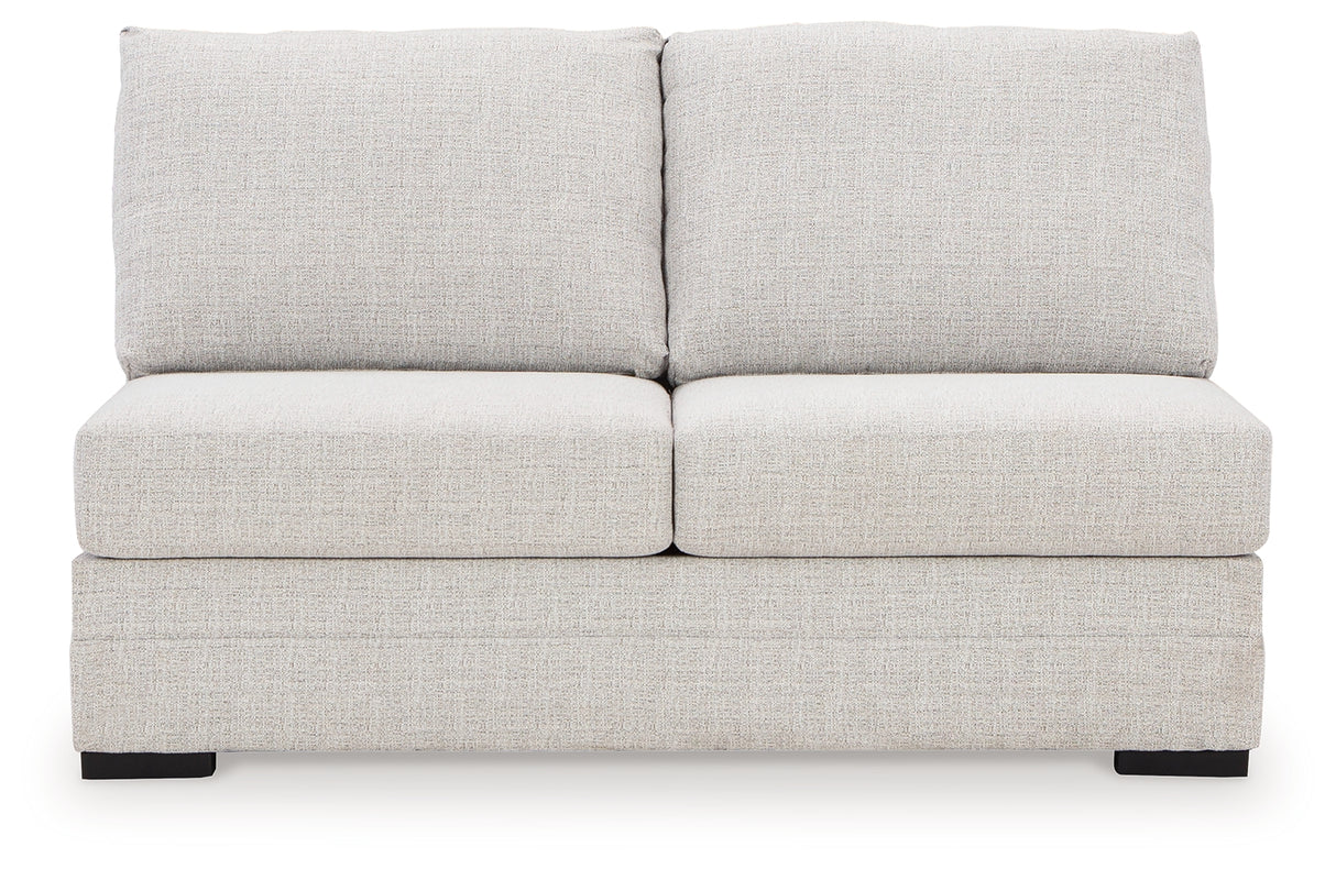 Koralynn Stone Armless Loveseat from Ashley - Luna Furniture