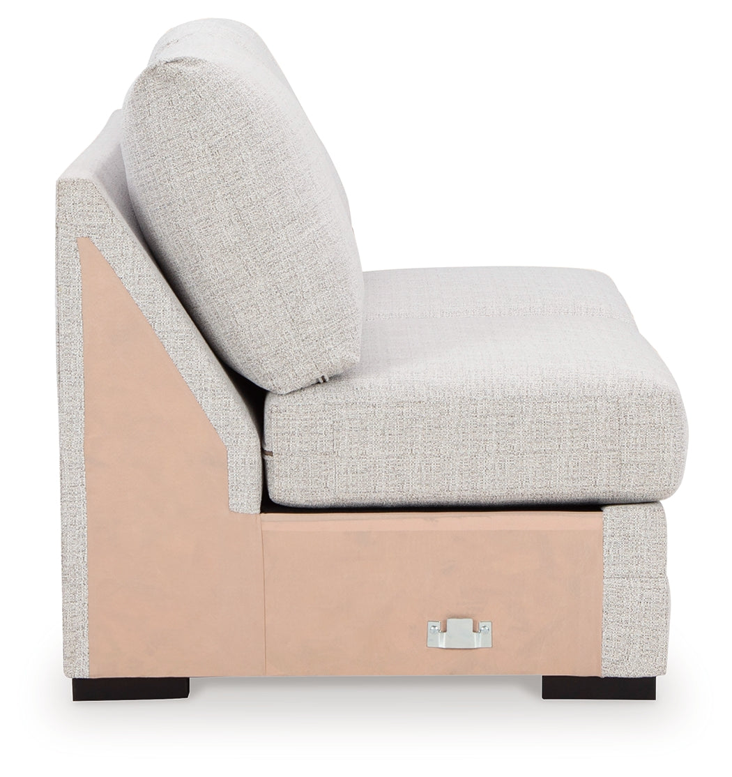 Koralynn Stone Armless Loveseat from Ashley - Luna Furniture