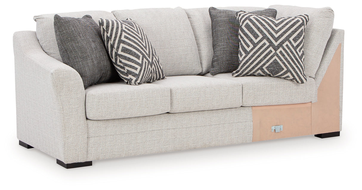 Koralynn Stone Left-Arm Facing Sofa with Corner Wedge from Ashley - Luna Furniture