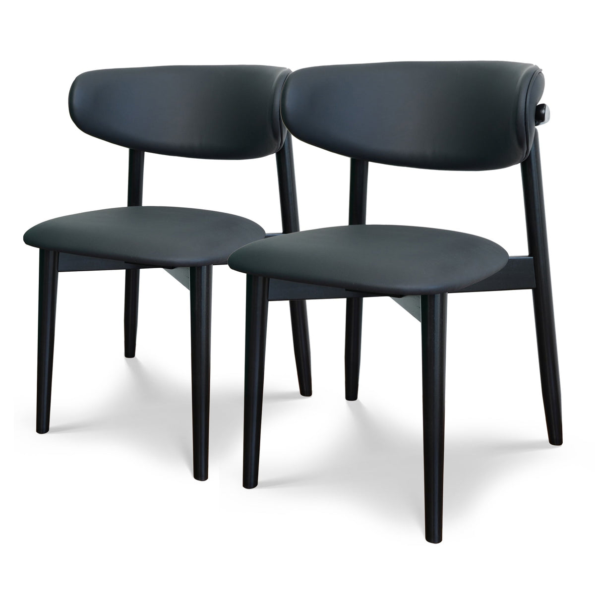 Korbin Dining Chair (Black PU) from Ashcroft Furniture - Luna Furniture