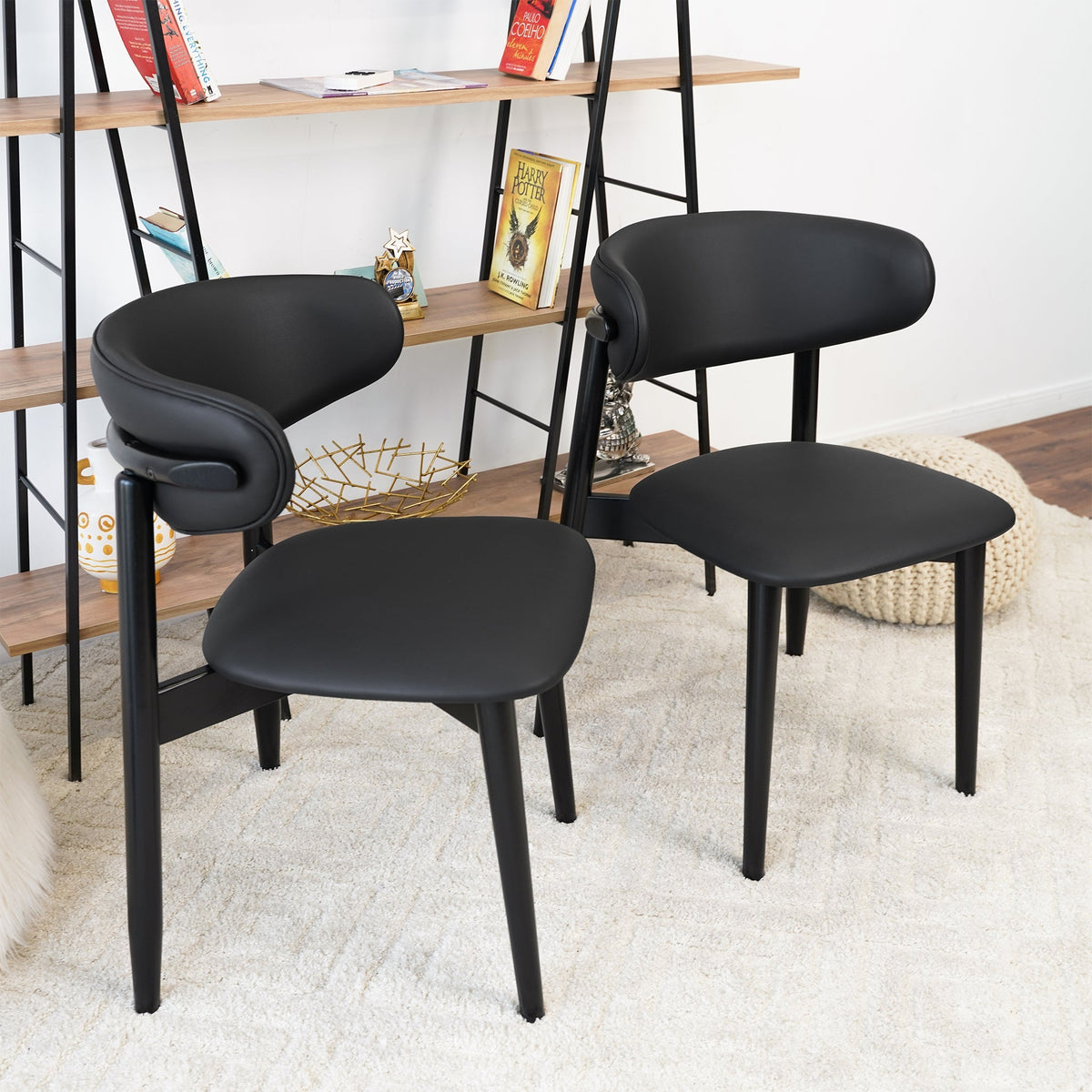 Korbin Dining Chair (Black PU) from Ashcroft Furniture - Luna Furniture