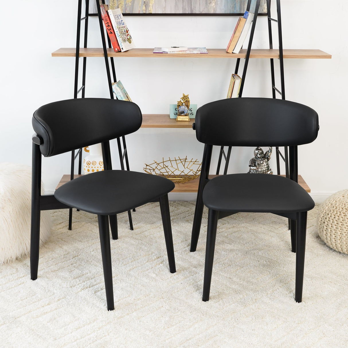 Korbin Dining Chair (Black PU) from Ashcroft Furniture - Luna Furniture