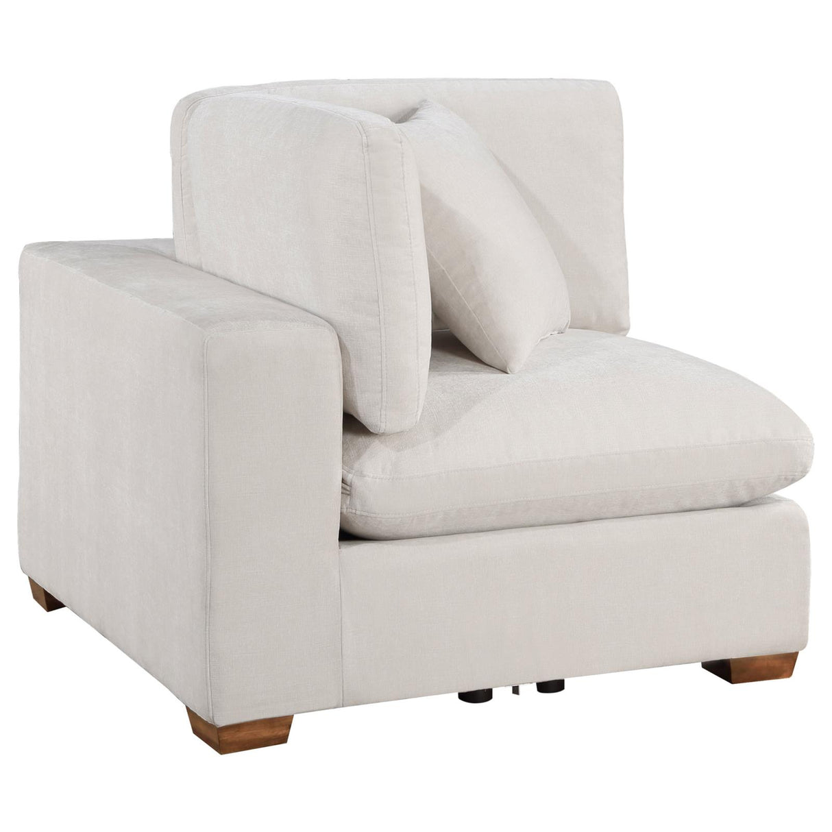 Lakeview Upholstered Corner Chair Ivory from Coaster - Luna Furniture