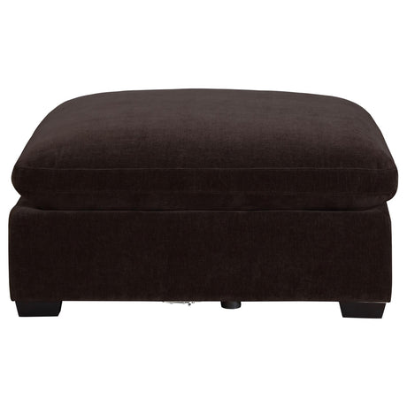 Lakeview Upholstered Ottoman Dark Chocolate - 551466 - Luna Furniture