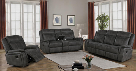 Lawrence Upholstered Tufted Living Room Set - 603504-S3 - Luna Furniture