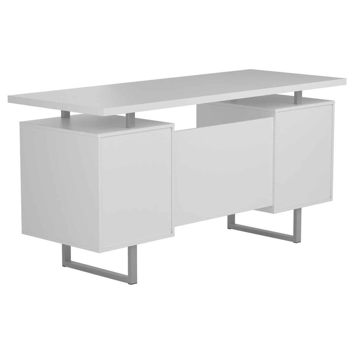 Lawtey Floating Top Office Desk White Gloss - 803521 - Luna Furniture