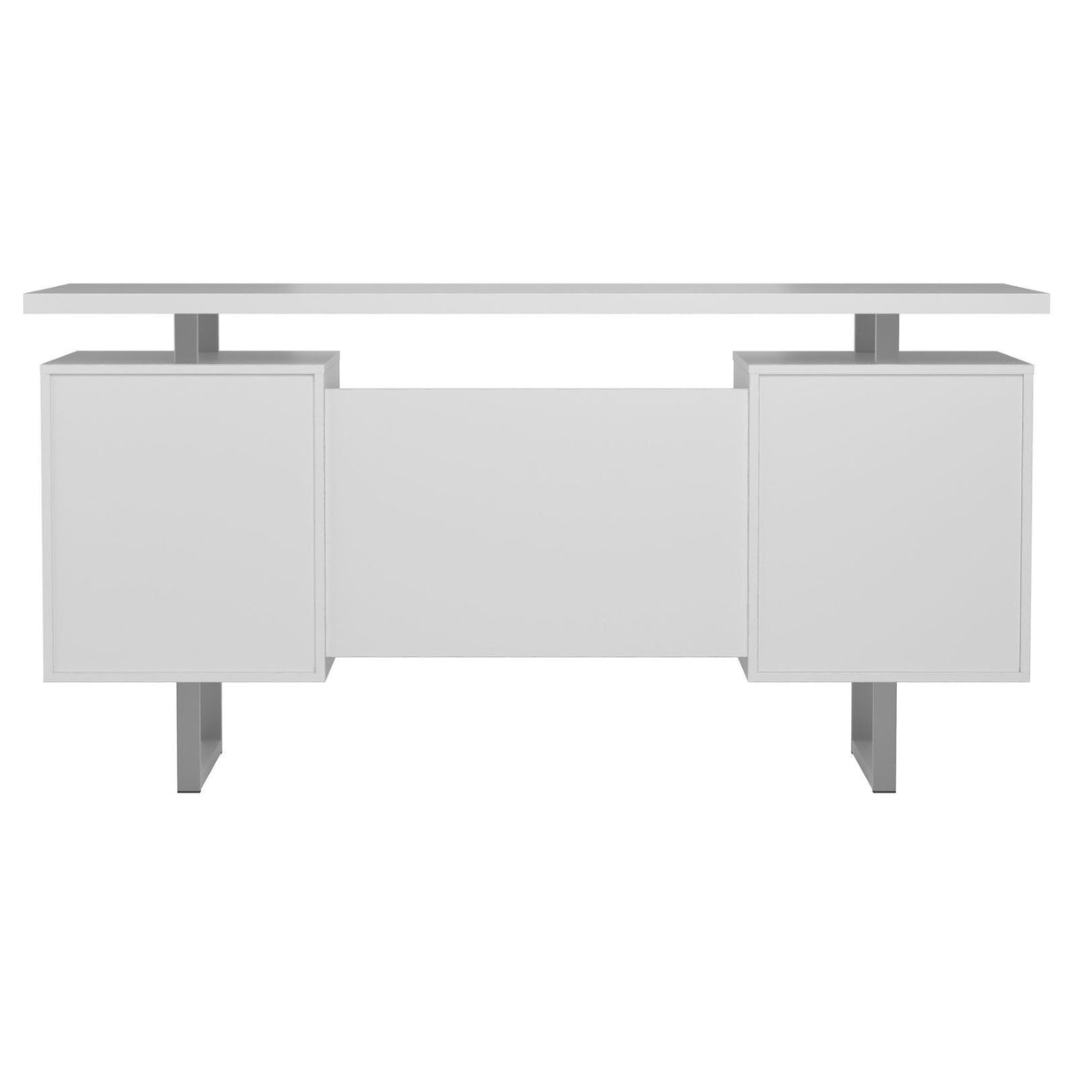 Lawtey Floating Top Office Desk White Gloss - 803521 - Luna Furniture