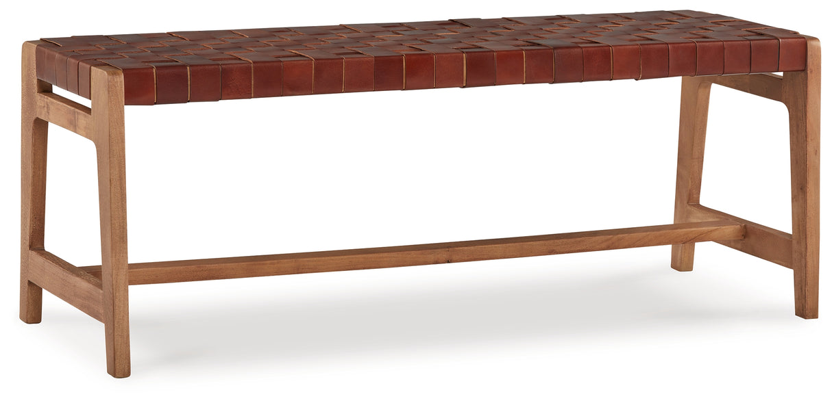 Lemmund Natural/Brown Accent Bench from Ashley - Luna Furniture