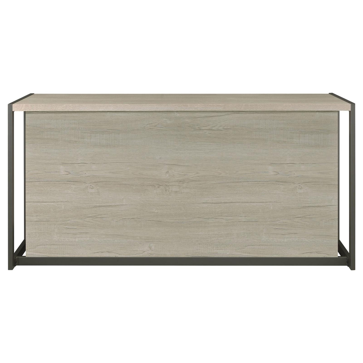 Loomis Whitewashed Gray and Gunmetal 4-Drawer Rectangular Office Desk from Coaster - Luna Furniture