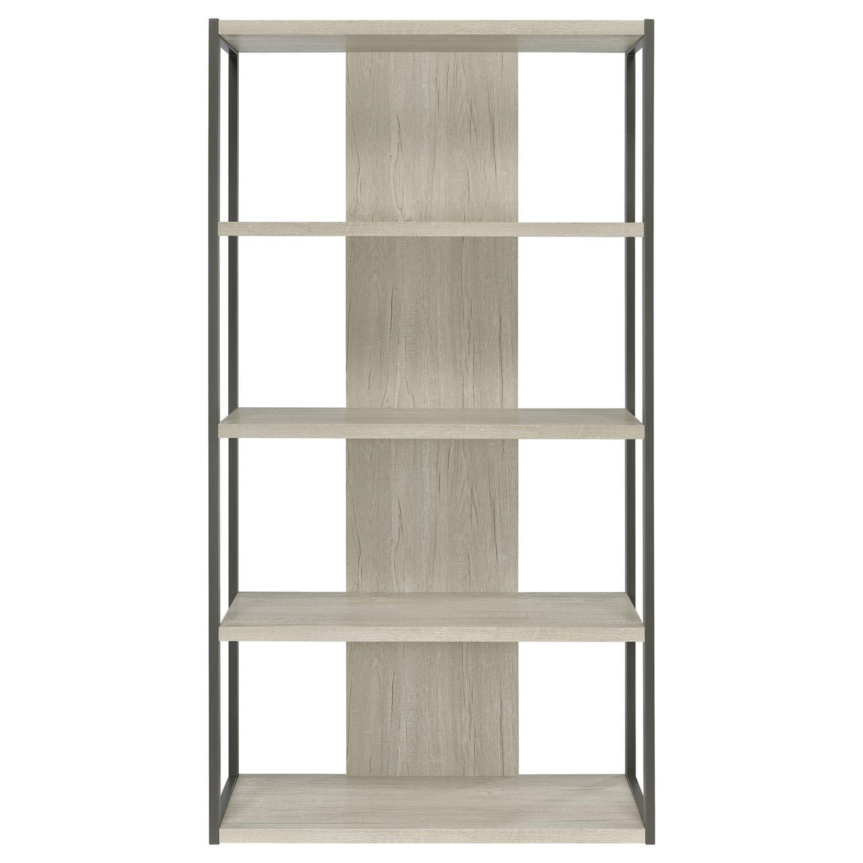 Loomis Whitewashed Gray 4-Shelf Bookcase from Coaster - Luna Furniture
