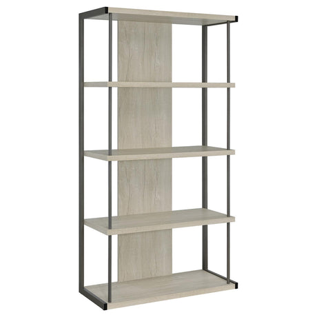 Loomis 4-shelf Bookcase Whitewashed Grey - 805884 - Luna Furniture