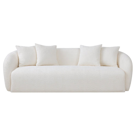 Lorel Mid Century Modern Ivory Boucle Sofa - AFC01795 - Luna Furniture